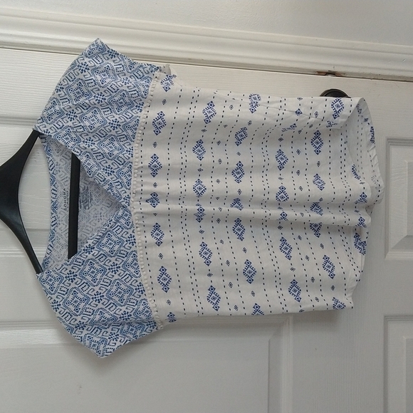 $ SONOMA Blue & White SS Shirt PS Size - Picture 1 of 5